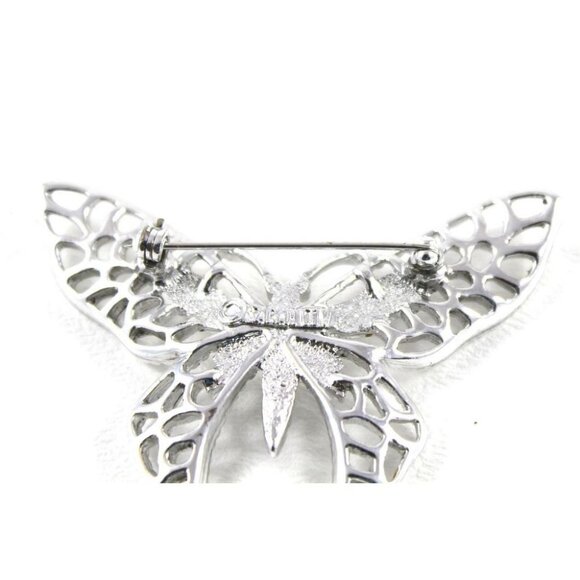 Sarah Coventry Butterfly Design Silver Brooch Pin Jewelry Accessory - Picture 6 of 6